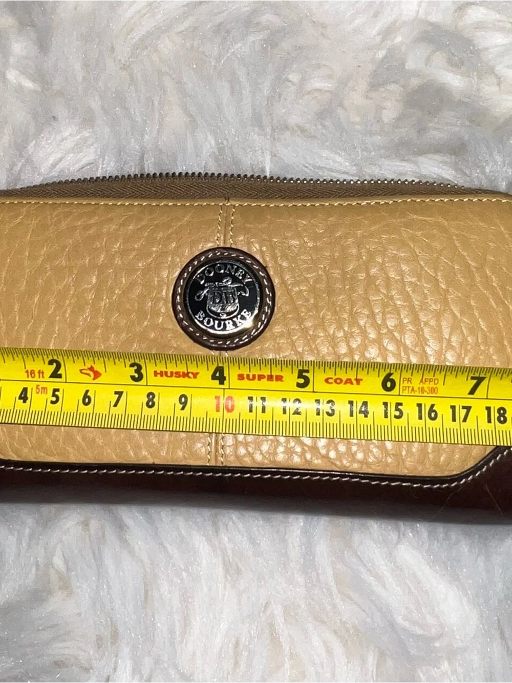 Vintage Dooney & Bourke AWL Leather Backpack & Wallet Set British Tan